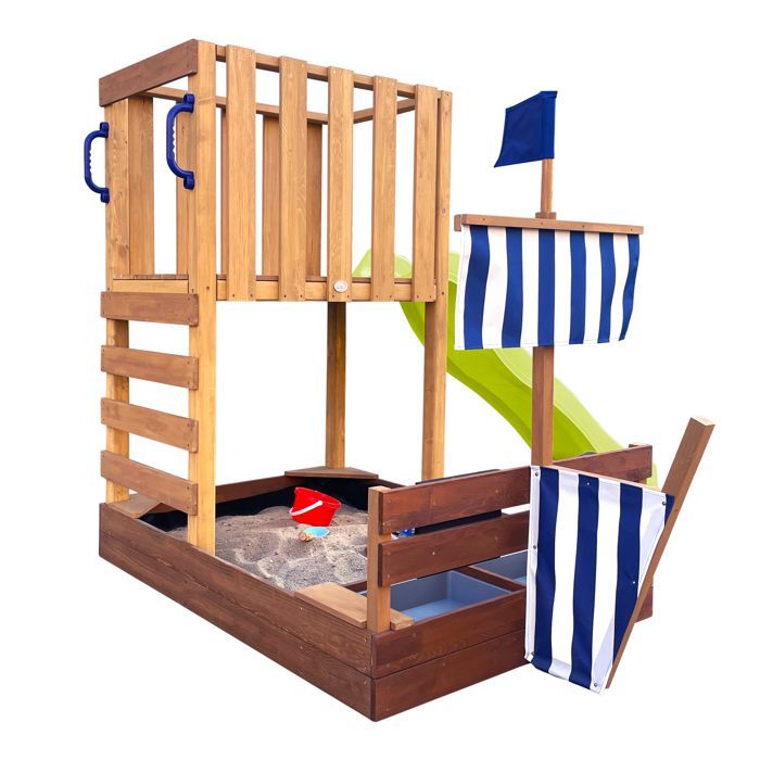 Zona de juegos - AXI - Vicky - Madera de cicuta - Tobogán de 175 cm - Arenero incluido