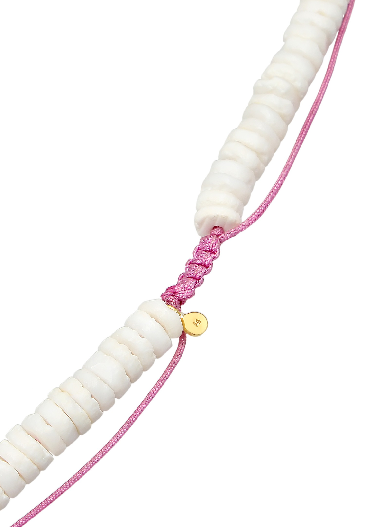 Elli Femmes Beads style surfeur avec perles Heishi en argent sterling 925 plaqué or