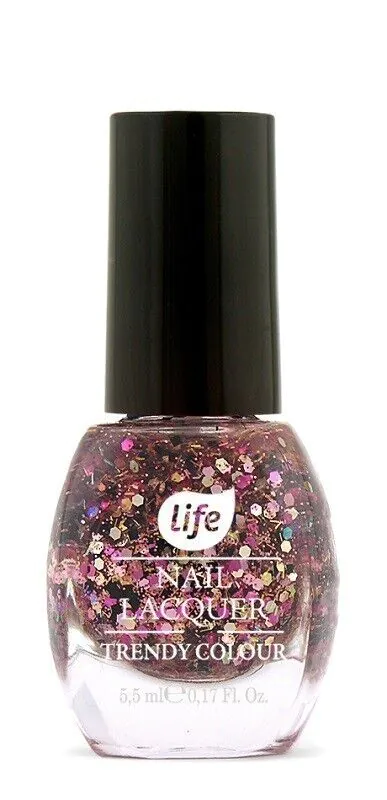 LIFE Lakier do paznokci Trendy Colour brokat 5,5 g nr 190