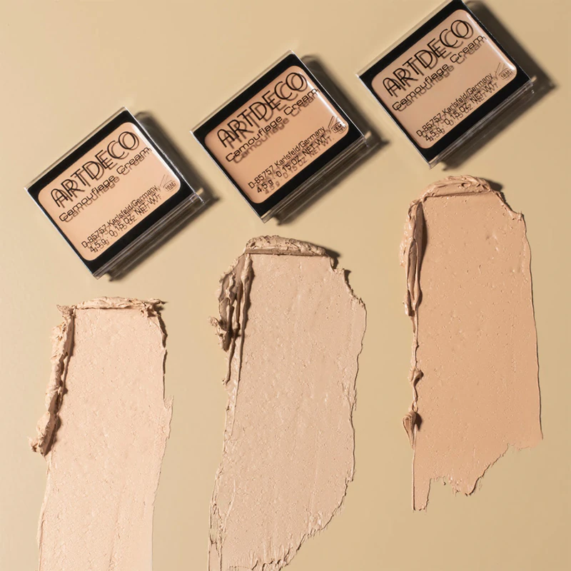 Creme de cobertura à prova d'água ARTDECO Camouflage para ser inserido em uma paleta.