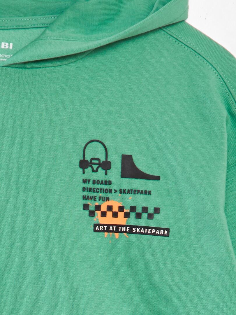 Sudadera con capucha animada - VERDE