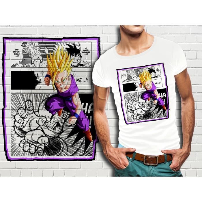 Wit Dragon Ball Z T-shirt voor heren - Manga Collectie - Maat M - Slim fit - Ronde hals