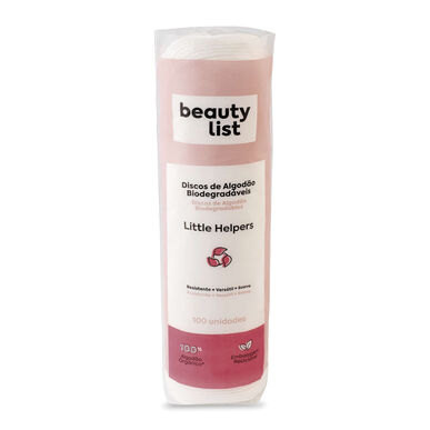 Beauty List Biologisk nedbrytbare bomullspads Little Helpers 100 enheter 100 enheter