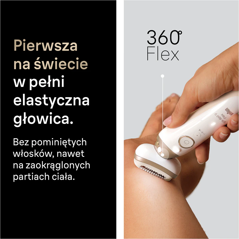 Depilador Braun Silk-épil 9 9-060 3D com máxima flexibilidade para barbear a seco e molhado.