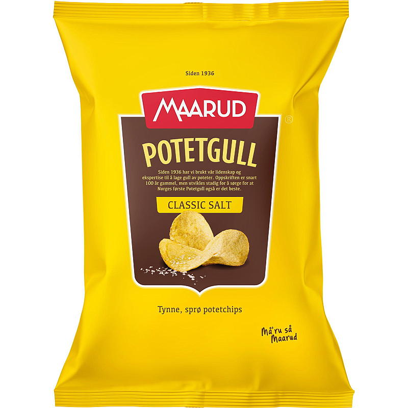 Maarud Kartoffelchips 240 g klassisk salt Maarud