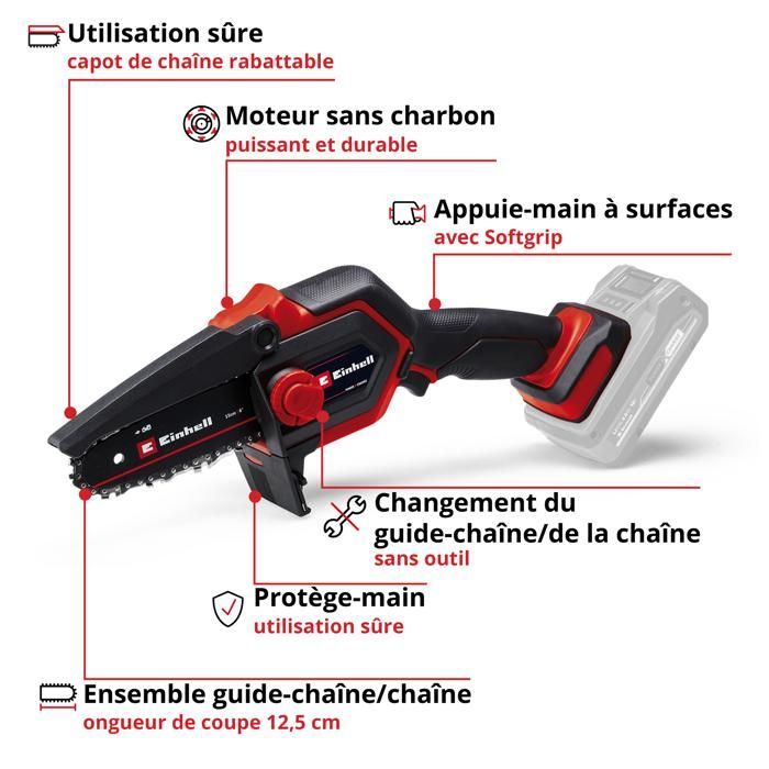 Podadora inalámbrica Einhell GE-PS 18/15 Li BL-Solo PXC (18 V, longitud de corte de 12,5 cm). Se suministra sin batería ni cargador.