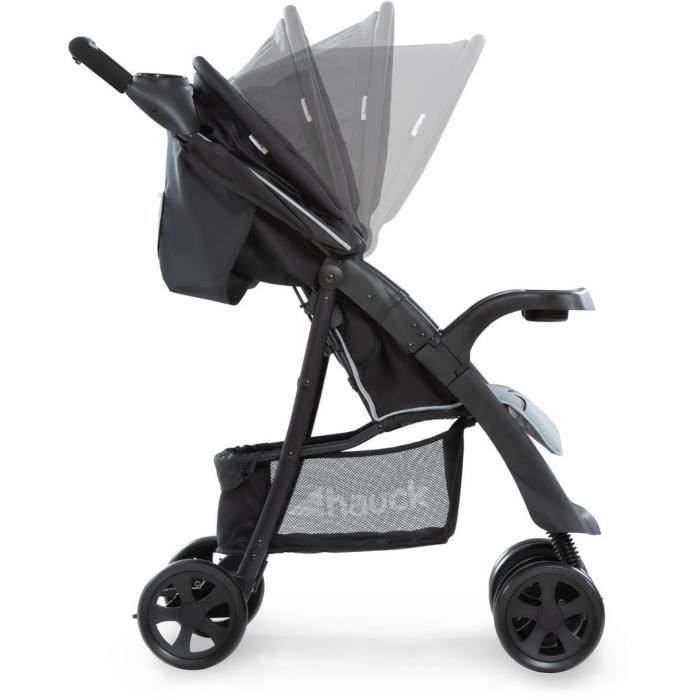HAUCK - Passeggino compatto - SHOPPER NEO II - 4 ruote - Caviar / Argento