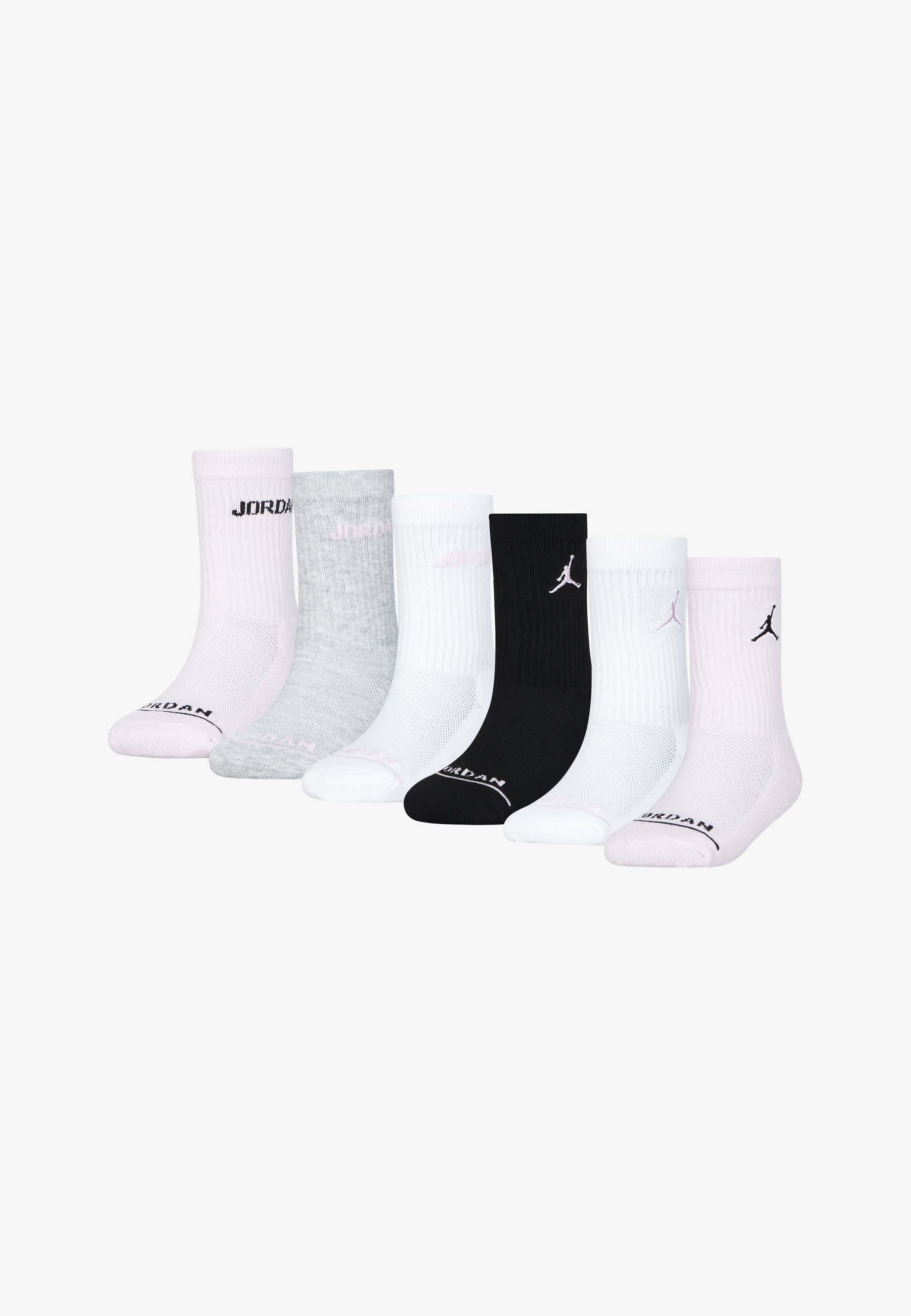 Jordan CREW 6 PACK - Sportsokker - pink foam