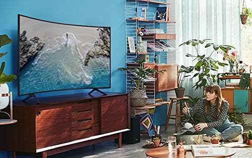 SAMSUNG 55-Zoll Curved UHD TU-8300 Serie – 4K UHD HDR Smart TV mit integrierter Alexa (UN55TU8300FXZA, Modell 2020), Anthrazit