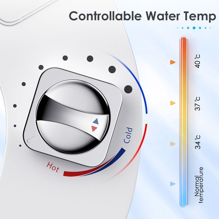 Bidé para inodoro - TTLIFE - Kit de rociadores - Boquillas autolimpiables - Control de temperatura - Fácil instalación
