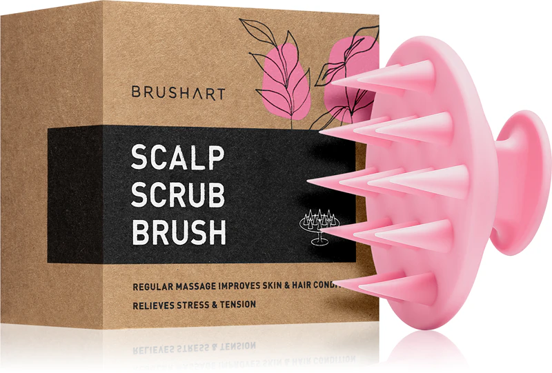 Escova esfoliante para couro cabeludo BrushArt Home Salon - Acessórios para massagem capilar