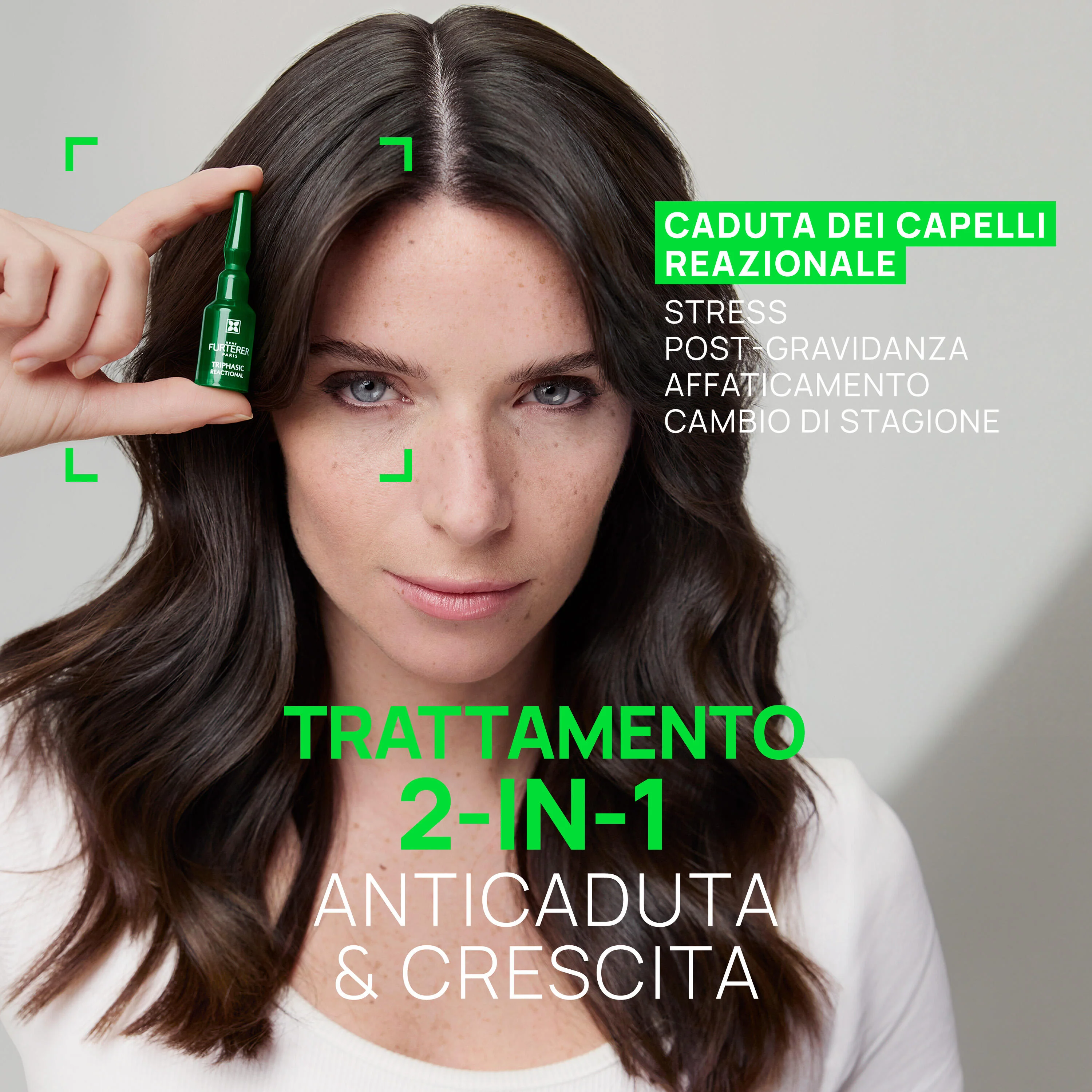 Triphasic Triphasic reactional - Trattamento 2-in-1 Anticaduta & Crescita - Caduta Reazionale - Trattamento Anticaduta Capelli