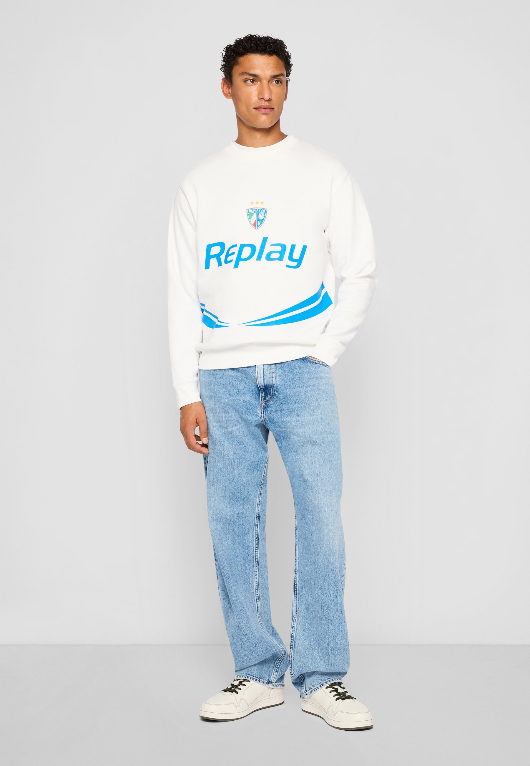 Replay KYRAN PANTS - Baggy Jeans - lichtblauw