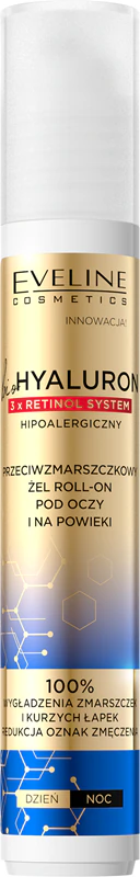 Eveline Cosmetics Bio Hyaluron 3x Retinol Cooling System Eye Roll-on para rugas e olheiras