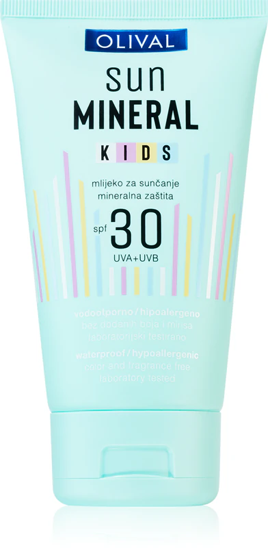 Loção protetora solar Olival Sun Mineral Kids para crianças