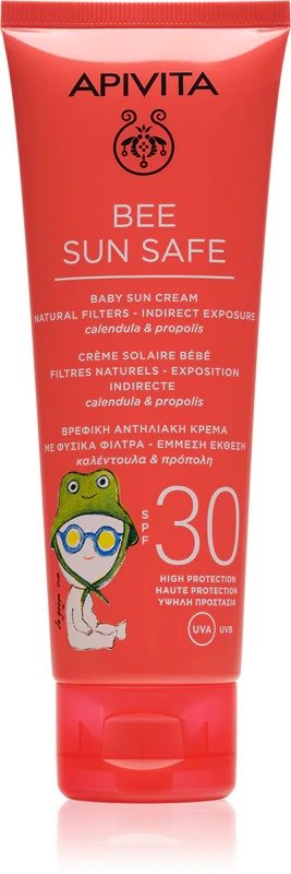 Apivita Bee Sun Safe bērnu saules krēms SPF30 bērnu saules krēms SPF 30