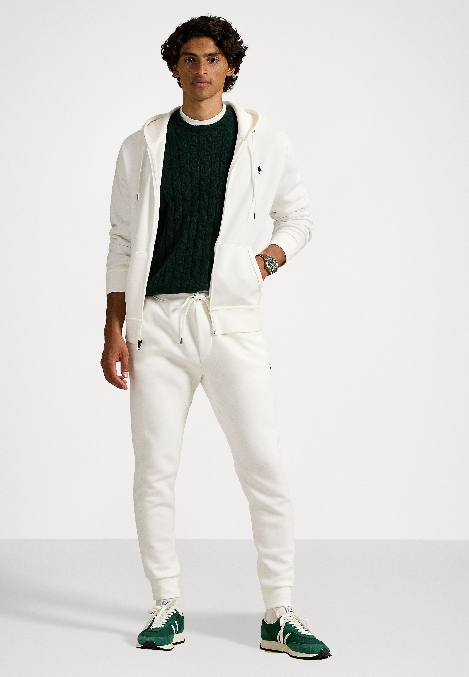 Felpa con cappuccio e zip intera Polo Ralph Lauren - bianca