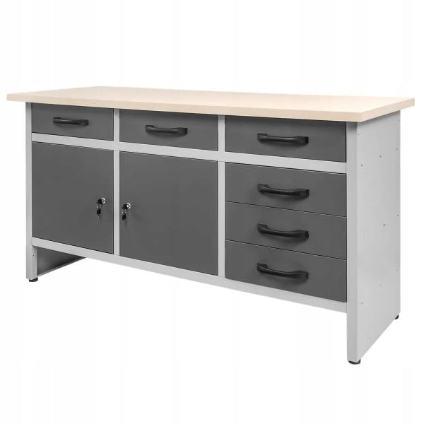 Stół Warsztatowy Garażowy Z 6 Szufladami Mega-M HANDYMAN 160x60x85cm