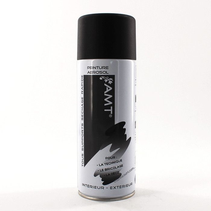 AMT Aerosol Paint - Matte Black - 330 ml - Durable after drying - For all surfaces