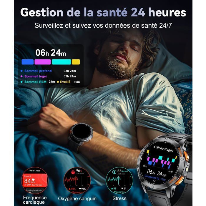 Smartwatch - ZIG-ZAG TERRITOIRES - HIRREO 2025 - GPS integrato - Resistenza all'acqua fino a 10 ATM - Durata della batteria fino a 30 giorni