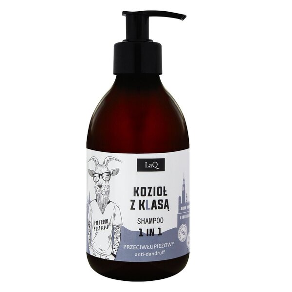 LaQ Šampon proti lupům pro muže 1v1 - Kozí 300ml