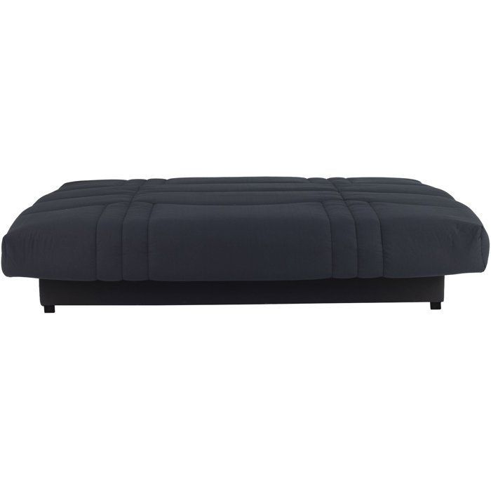 Klick-Klack-Schlafsofa – 3-Sitzer – Schwarzer Stoff – 190 x 90 x 92 cm – PIXIE
