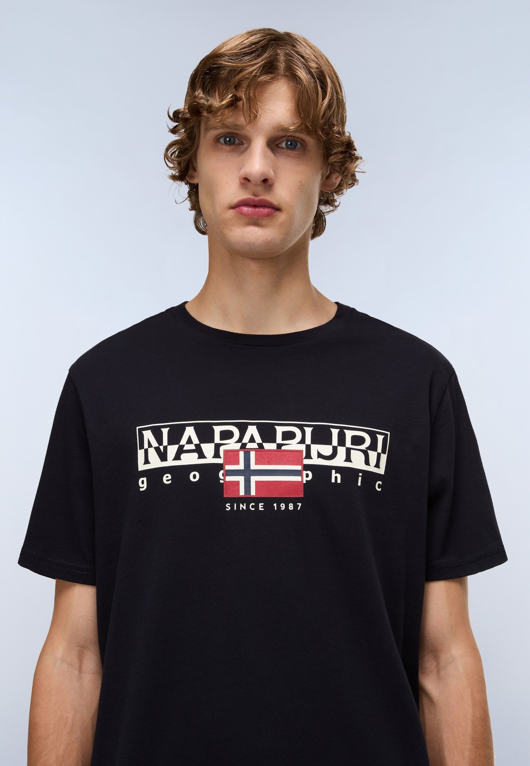 Napapijri S-AYLMER - T-shirt met print - zwart