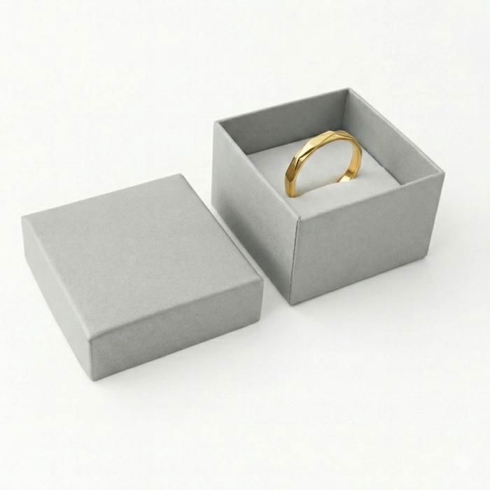 Alliance - Bague - Géométrique - Facettée – Plaqué Or Jaune 750/1000 - Homme/Femme - 62 au 66