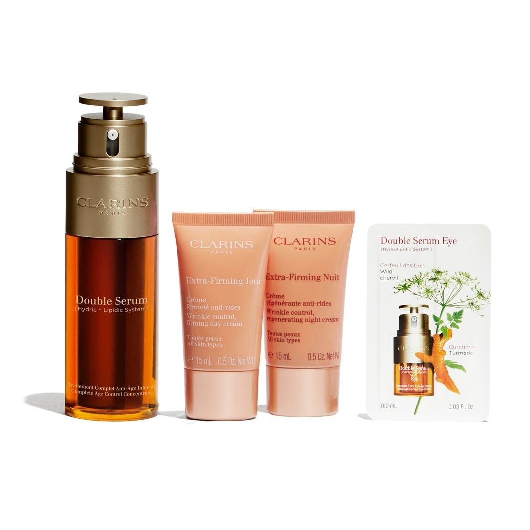 Sada na starostlivosť o tvár Clarins Double Serum & Extra Firming Anti-Aging Care – 1 kus
