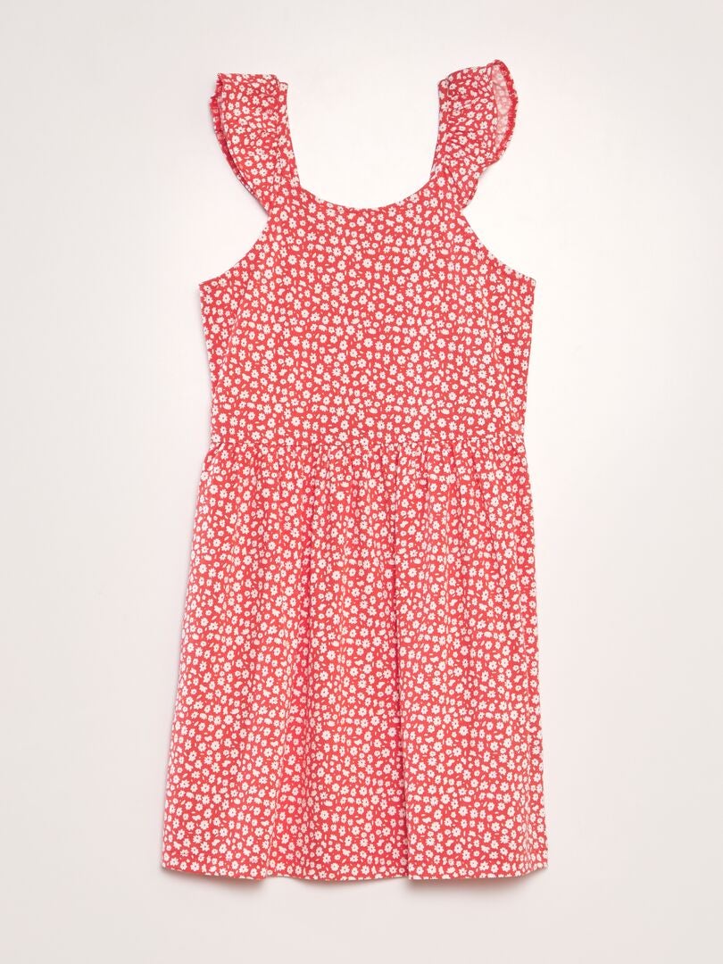 Vestido leve estampado - VERMELHO