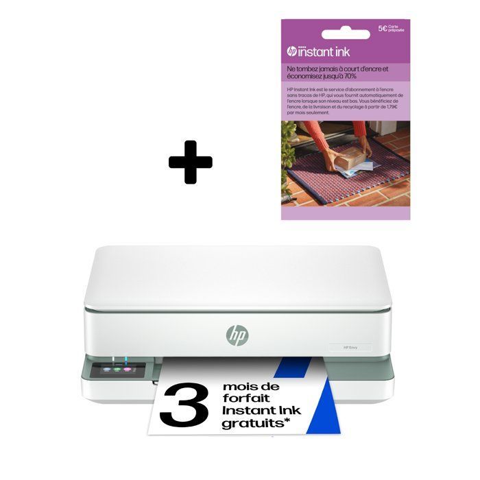 Stampante multifunzione a getto d'inchiostro a colori HP Envy 6130e + scheda Instant Ink