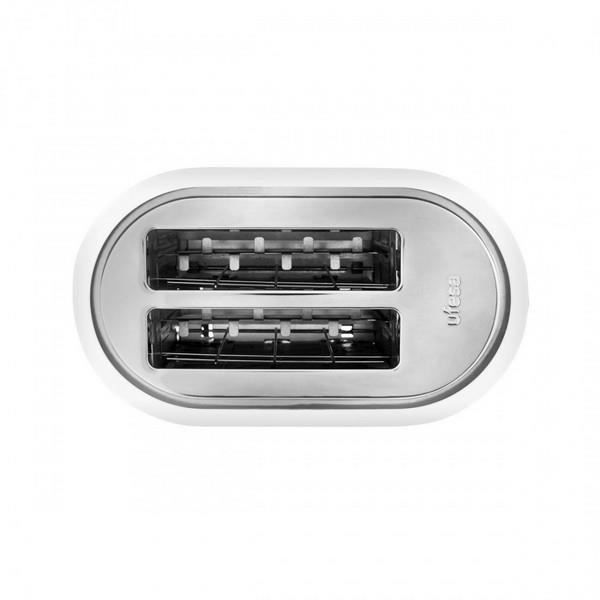 Tostapane UFESA TT7385 - 2 fette - 800W - Vassoio raccoglibriciole scorrevole - Grigio, Rosso, Bianco