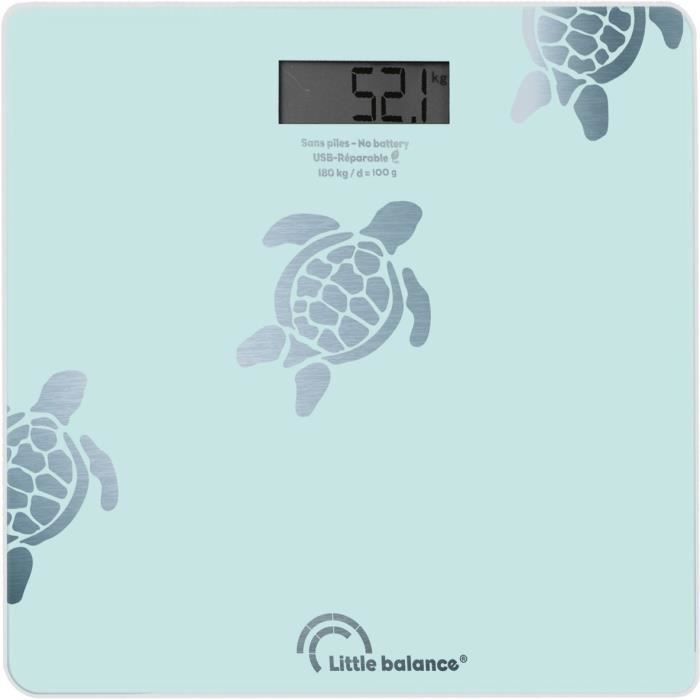 Balanza de baño Little Balance Aqua Turtles USB-R azul