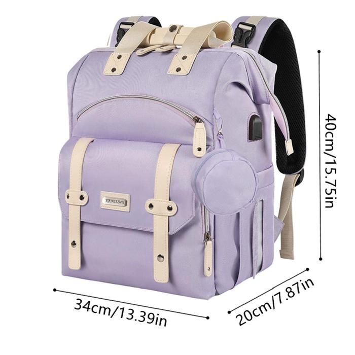 KENLUMO Diaper Backpack with Baby Changing Mat – Large Capacity Waterproof Multifunctional Diaper Bag Travel Bag
