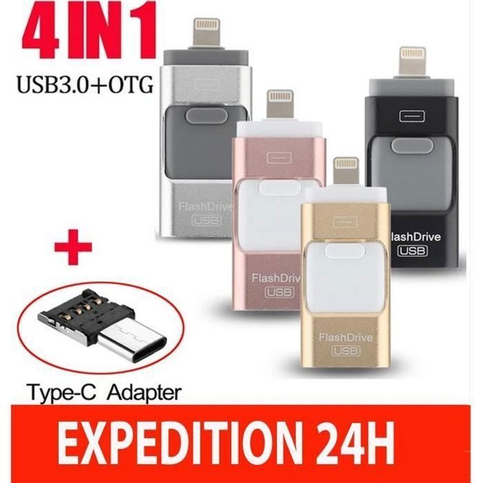 USB 3.0-flashdrive - Compatibel met iPhone - 512 GB - Geheugenopslag - iOS/Android-synchronisatie