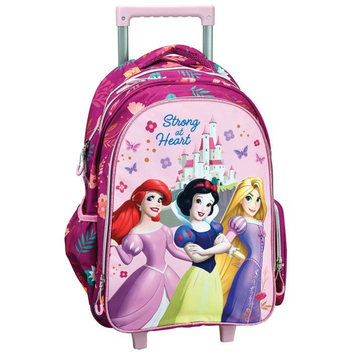 Mochila com Rodinhas Disney Princess Castelo 46 CM Premium - Mochila Escolar