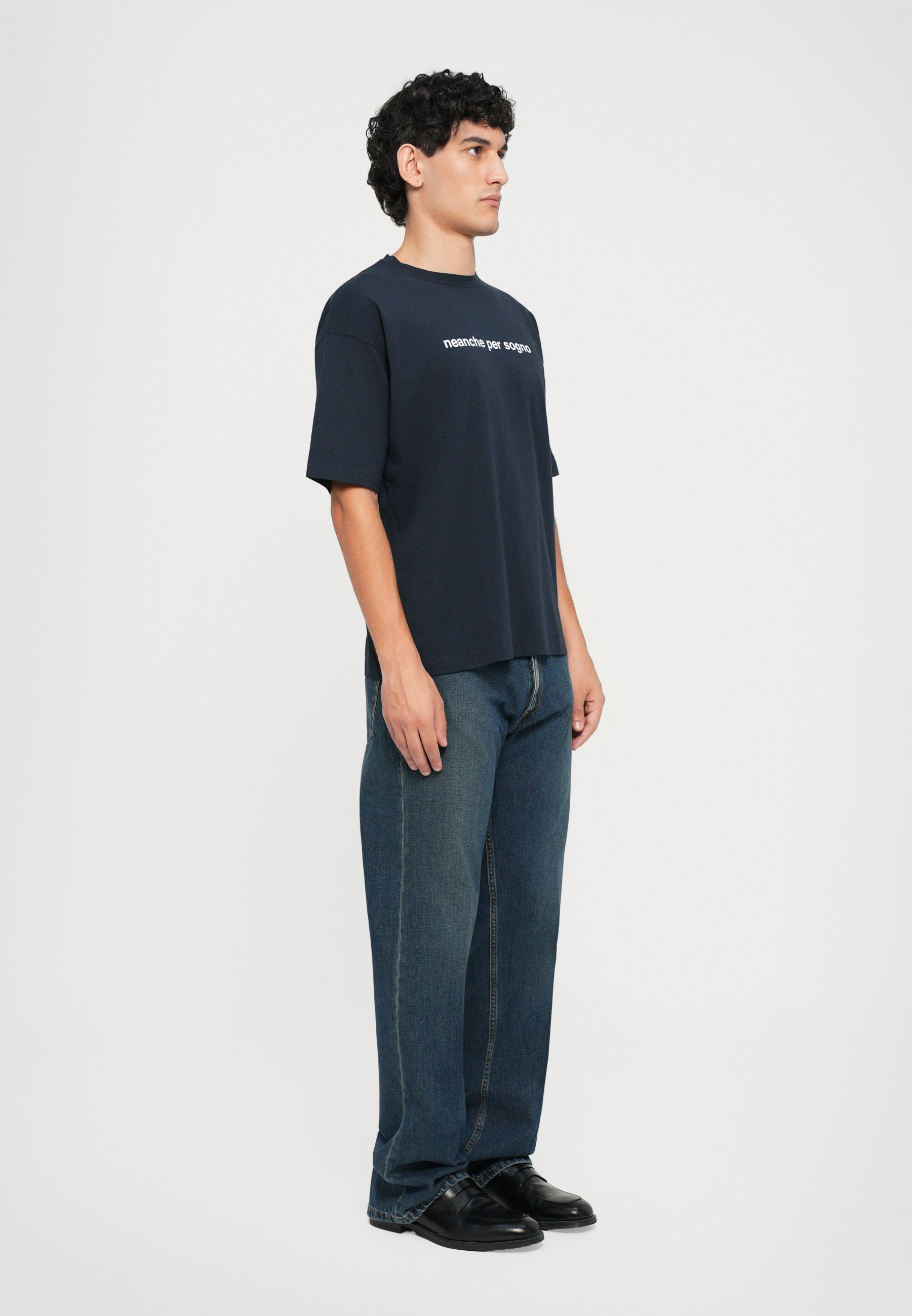 T-shirt imprimé « En attendant un rêve » - bleu marine