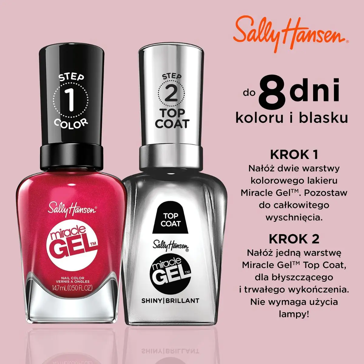 Sally Hansen Miracle Gel Lakier do paznokci, 555