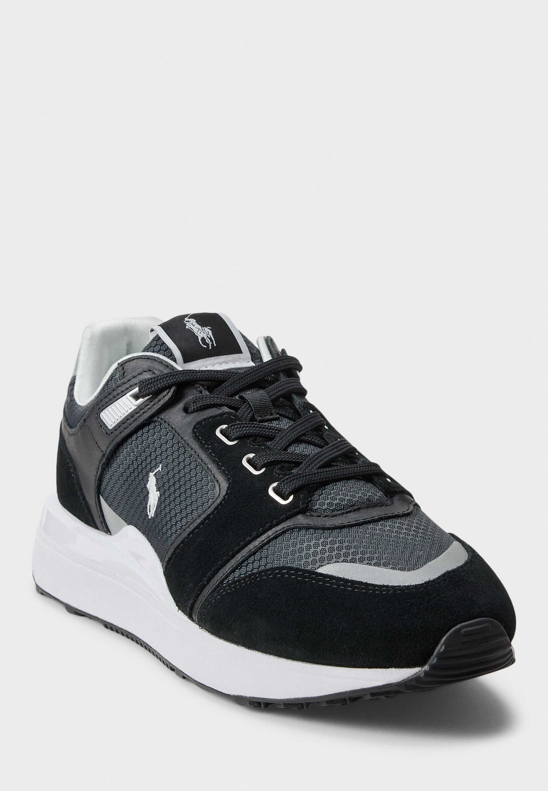 Polo Ralph Lauren TRAIN 89 V2 SUEDE-PANELED SNEAKER - Tenisky - black/white