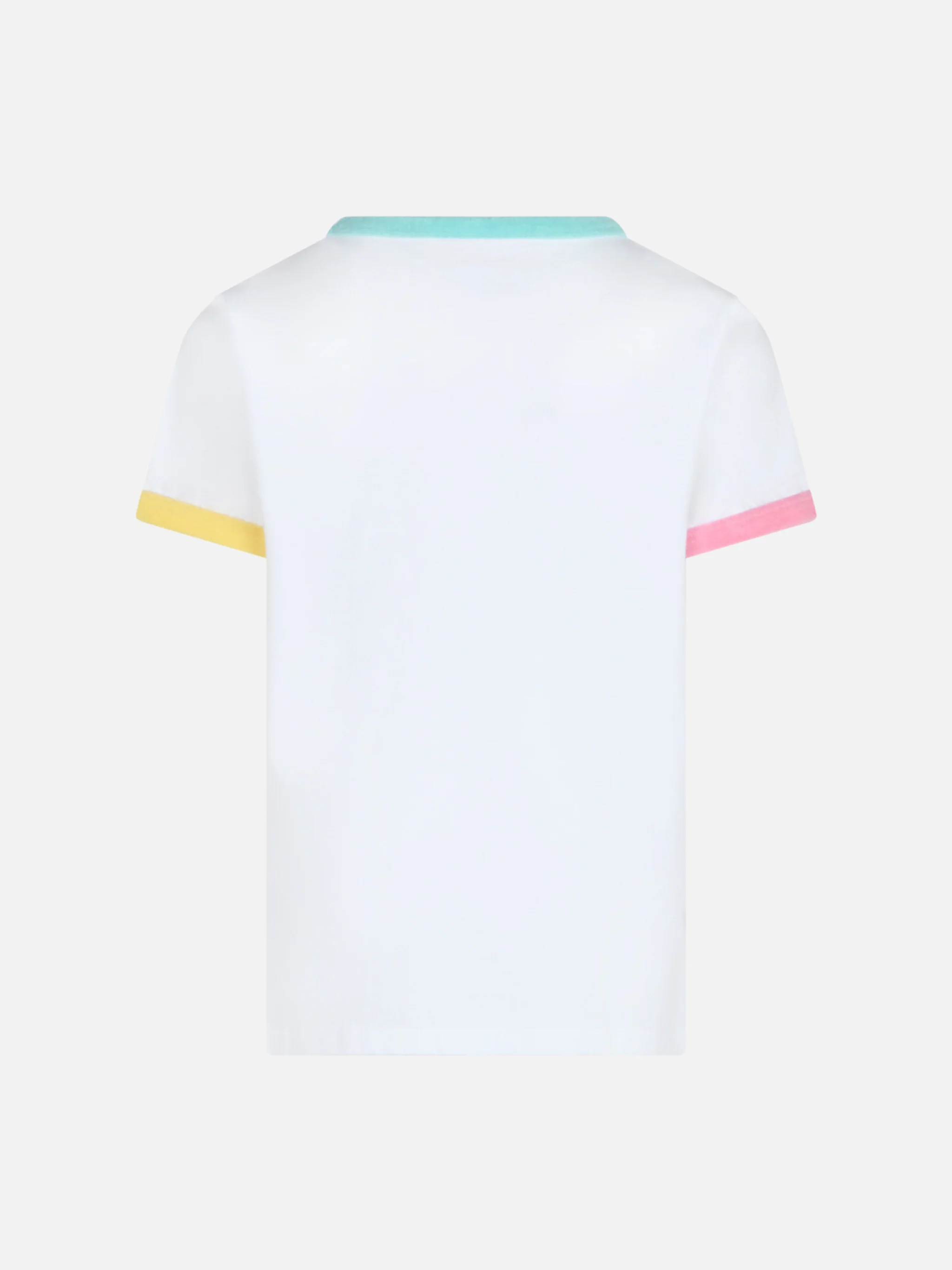 T-shirt girocollo da bambina Elly in jersey di cotone con patch Saint