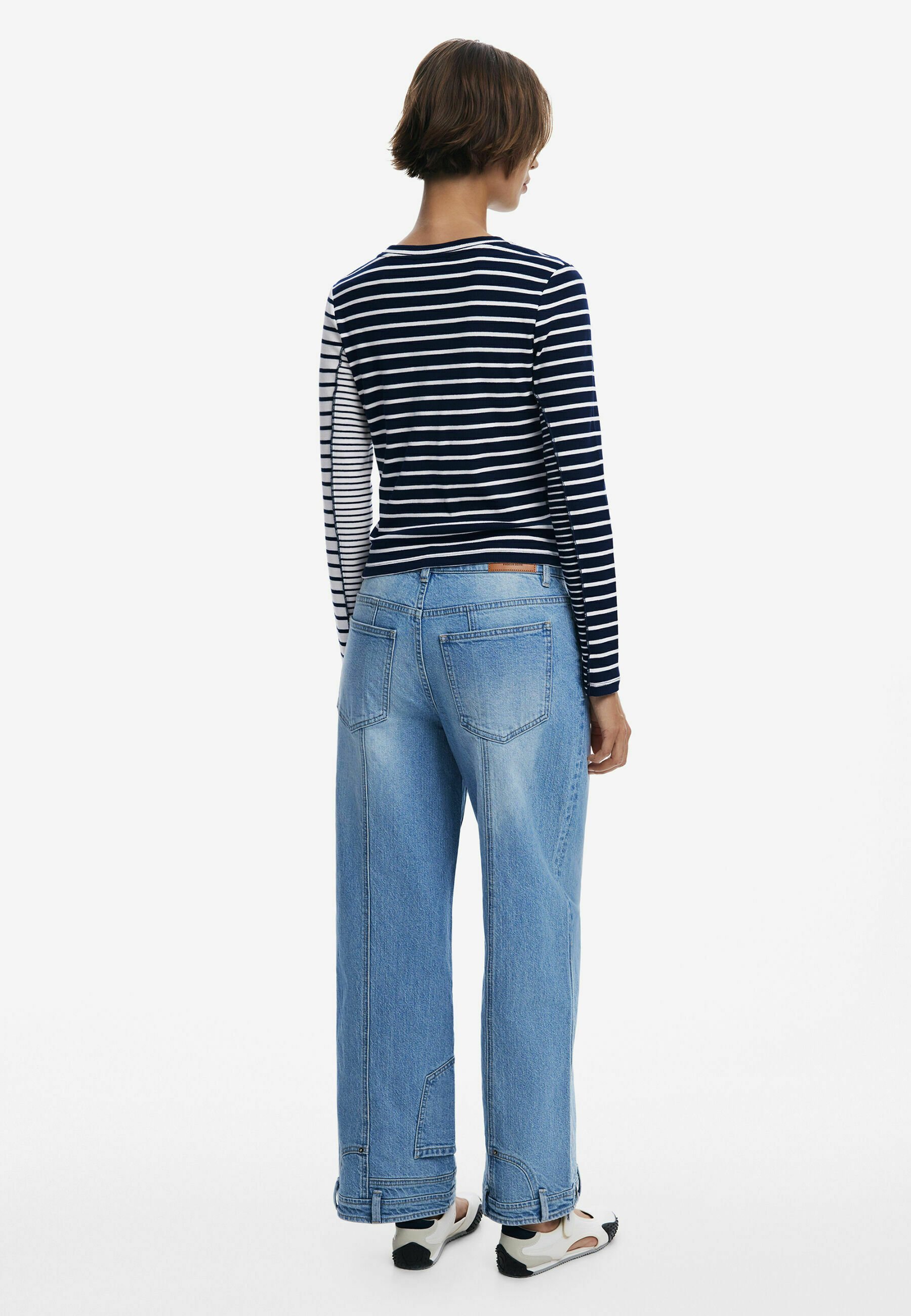 Desigual COMBINED STRIPED - Top met lange mouwen - zwart