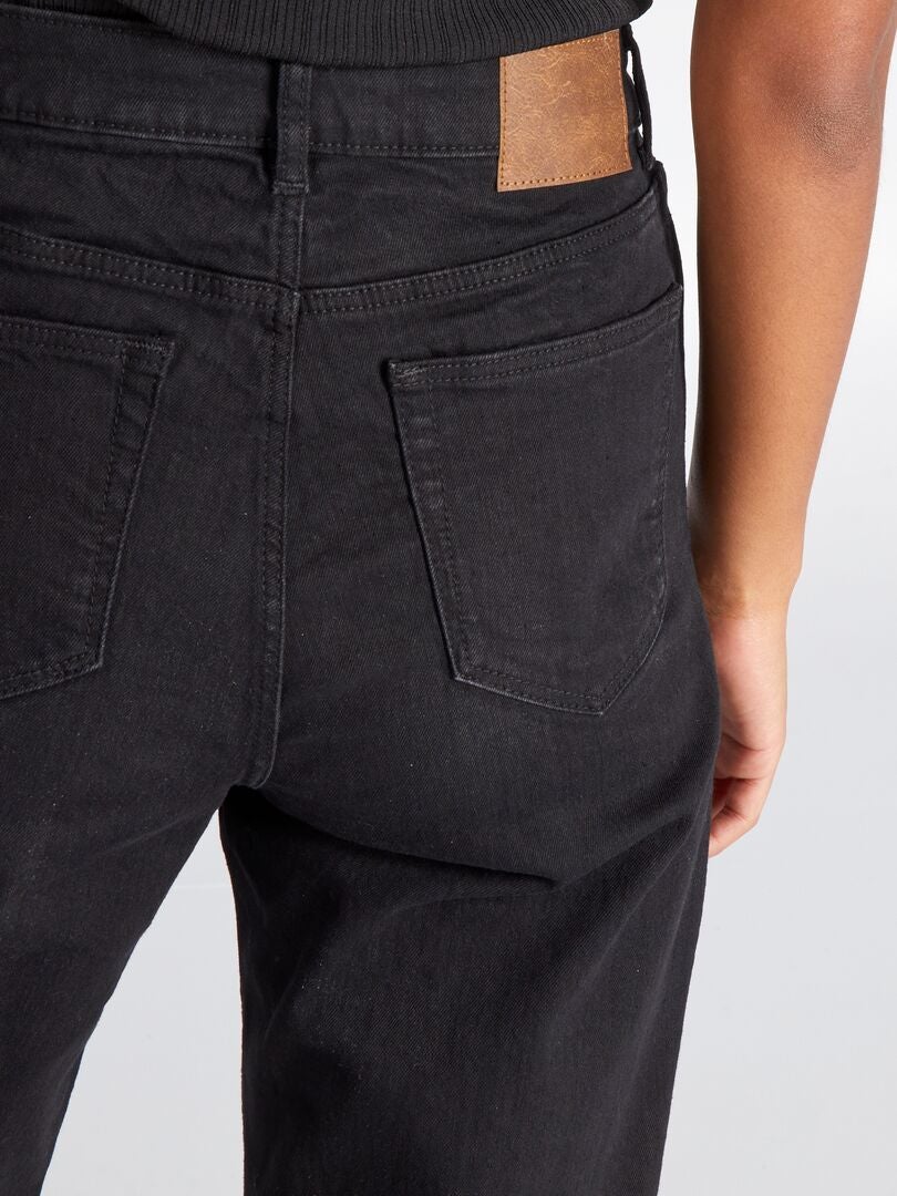 Calça jeans de corte regular - L30 - PRETA