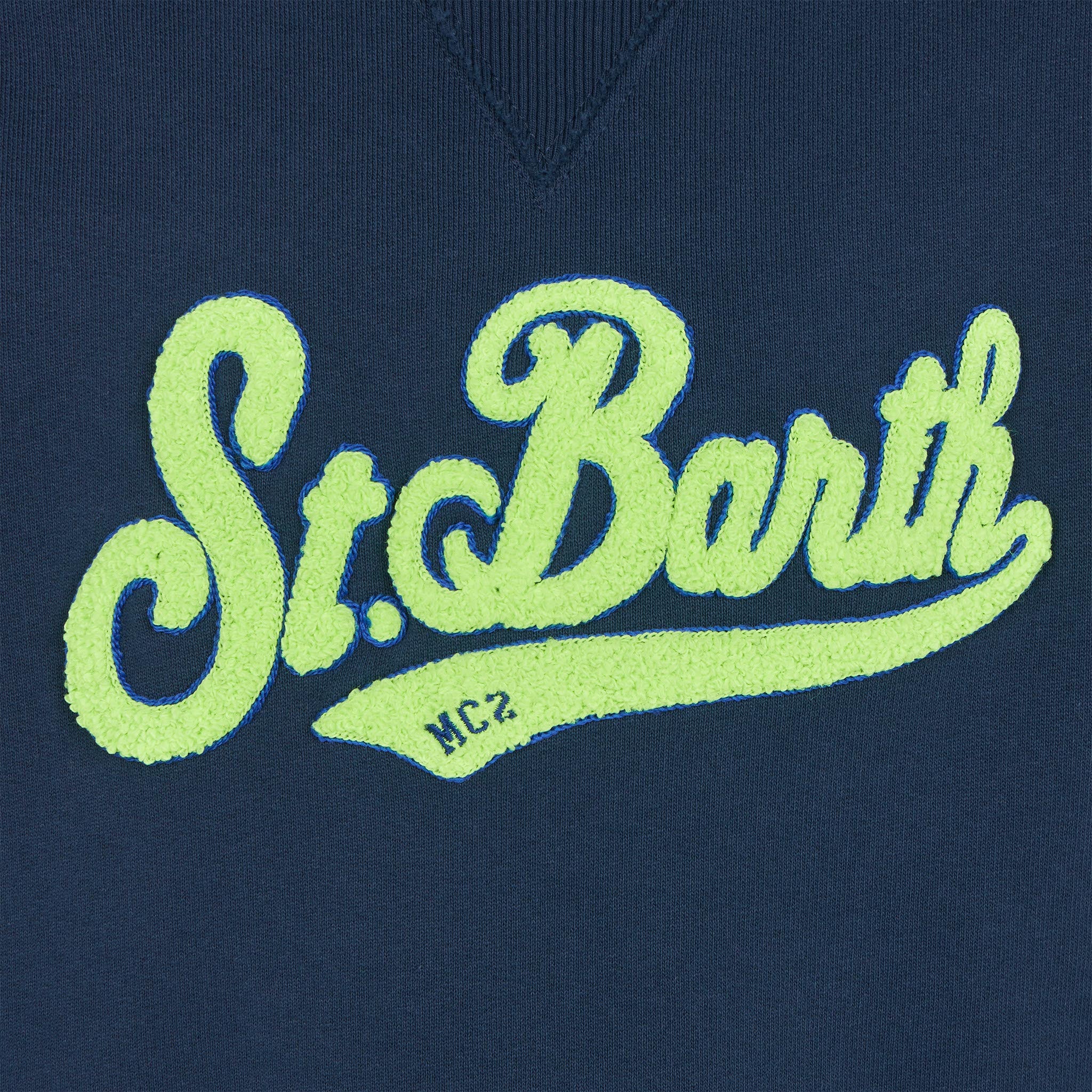 St. Barth Kinder-Baumwoll-Sweatshirt mit Frottee-Aufnäher