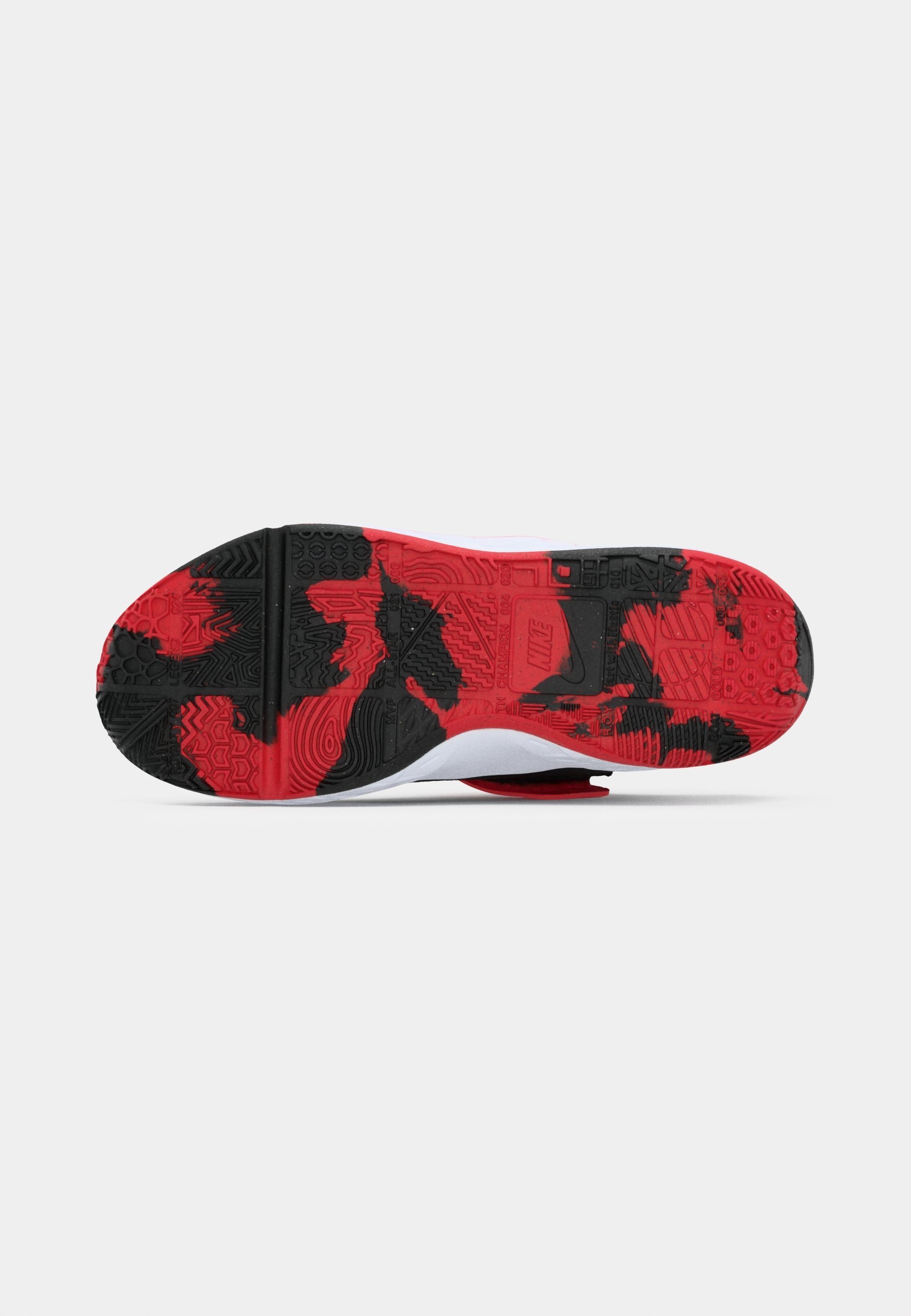 Nike Performance TEAM HUSTLE UNISEX - Scarpe da basket - nero/bianco/rosso universitario