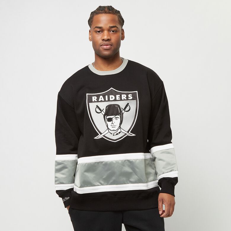 Felpa girocollo in pile con inserto in raso NFL Oakland Raiders