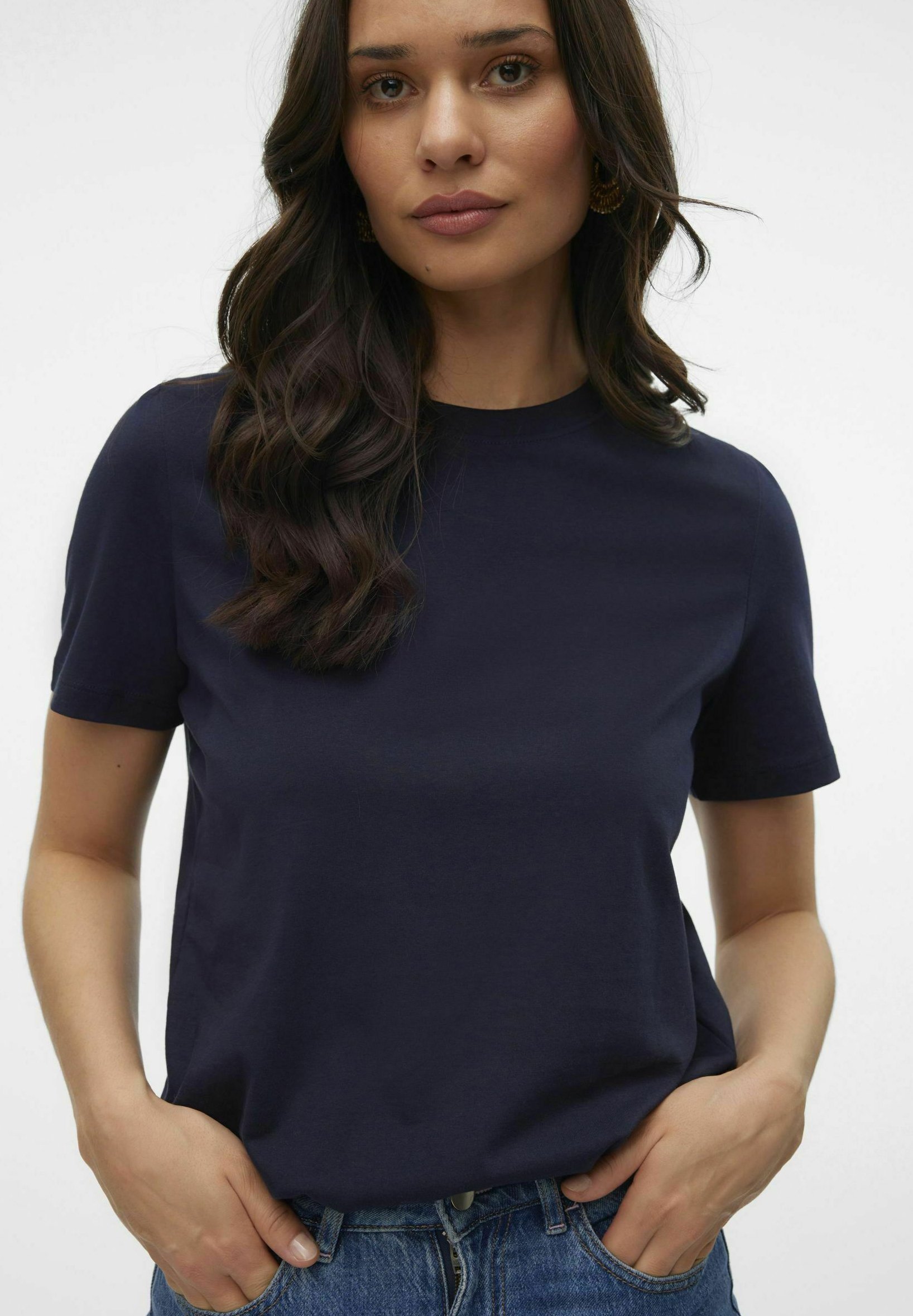 Vero Moda VMPAULINA - Basic T-shirt - nachtelijke hemel