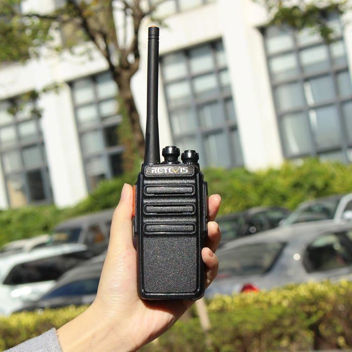 Walkie-talkie de largo alcance Retevis RT24, PMR446 sin licencia, 16 canales CTCSS/DCS, con auricular para fábricas y logística (4 unidades).