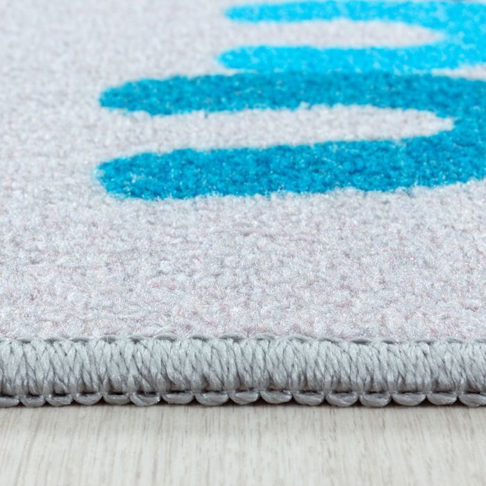Carpetsale24 Tapis enfant tapis d'éveil Tapis d'apprentissage coloris gris 80x120 cm tapis chambre enfant tapis chambre bébé