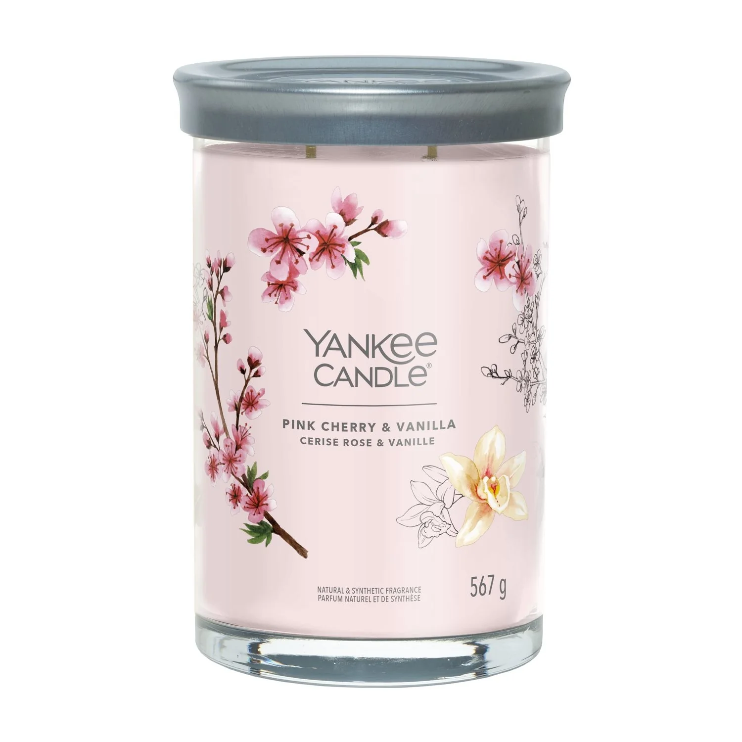 Signature Tumbler Candles Pink Cherry & Vanilla - Candela Profumata
