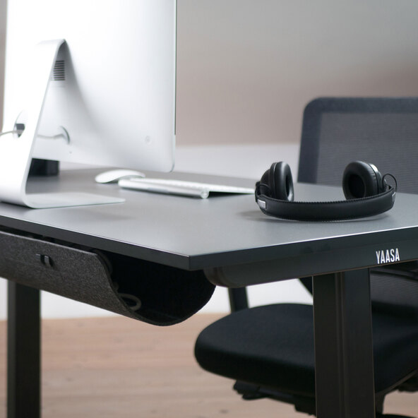 Birou reglabil electric pe înălțime Desk Basic, antracit